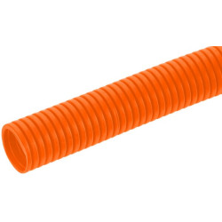 Apsauginis vamzdis 25 mm 25 m lankstus gofruotas, uždaras, oranžinis FTORC25025