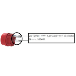 Kontaktinis kaištis, kištukas, moteriškas, 16 mm² 382631JAE