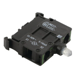 Žalias LED elementas 12-30V cokolis M22LEDCG
