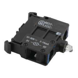 LED elementas mėlynas 12-30V cokolis M22LEDCB