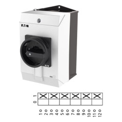 Rotacinis jungiklis 6P, 32A, juodas T338342I2SVBSW