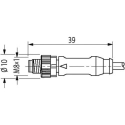 Jutiklio prailginimo kabelis, 3 dalių, 5 m 88001MSUD2100500