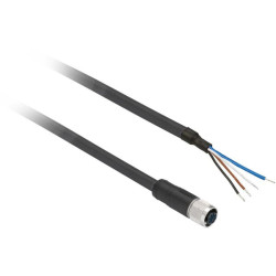 Jutiklio kabelis tiesus M8 4 kontaktų, 10 m XZCP0941L10