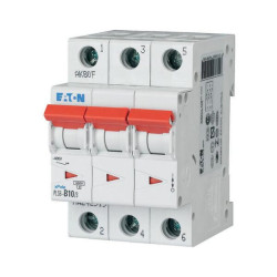 Miniatiūrinis automatinis jungiklis 10A, 3P, B PLS6B103