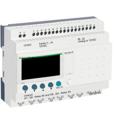 Išmanioji relė, 12 V nuolatinės srovės, 16 I, 10 O, „Zelio Logic SR3B261JD“