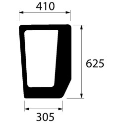 Case - IH JX70 Maxxima 5092900N Apatinis priekinis stiklas