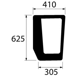 Case - IH JX80 Maxxima 5089554N Apatinis priekinis stiklas