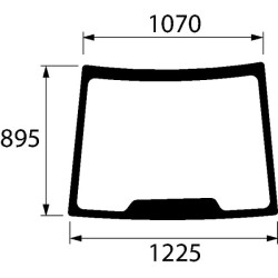 Case - IH JX85 Maxxima 5089552N priekinis stiklas