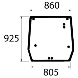Case - IH JX85 Maxxima 5089562N Galinio lango viršutinė dalis