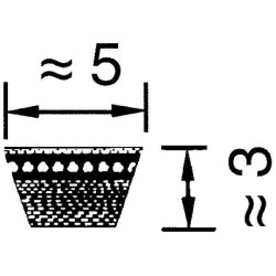 V formos diržas 5x425 Optibelt VB5425