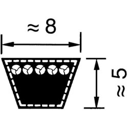 V formos diržas 8x355 Optibelt VB8355