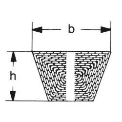 V formos diržas Z formos, atviras OEZ10