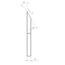 Medienos smulkintuvo peilis 164,5x235x20 WCB321120
