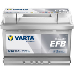 Akumuliatorius 12V 70Ah 760A N70 VARTA Dynamic EFB 570500076