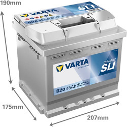 Akumuliatorius 12V 45Ah 400A B20 VARTA Dynamic SLI 545413040