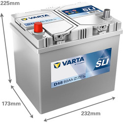 Akumuliatorius 12V 60Ah 540A D48 VARTA Dynamic SLI 560411054