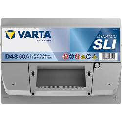 Akumuliatorius 12V 60Ah 540A D43 VARTA Dynamic SLI 560127054