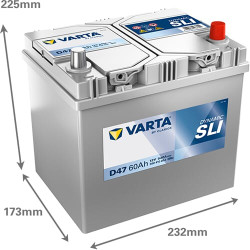 Akumuliatorius 12V 60Ah 540A D47 VARTA Dynamic SLI 560410054