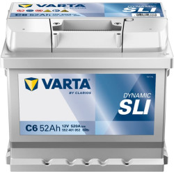 Akumuliatorius 12V 52Ah 520A C6 VARTA Dynamic SLI 552401052