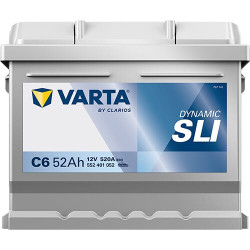 Akumuliatorius 12V 52Ah 520A C6 VARTA Dynamic SLI 552401052