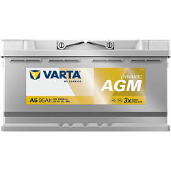 Akumuliatorius 12V 95Ah 850A A5 VARTA Dynamic AGM 595901085