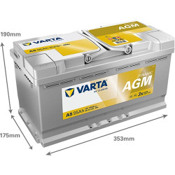 Akumuliatorius 12V 95Ah 850A A5 VARTA Dynamic AGM 595901085