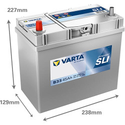 Akumuliatorius 12V 45Ah 330A B33 VARTA Dynamic SLI 545157033