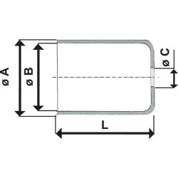 Antgalis Ø5x10mm 2,5 mm vielai FGP453677