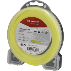 Žoliapjovės valas Ø 2,4 mm, 15 m, apvalus, geltonas, Kramp NL2415RKR