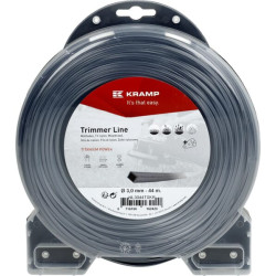 Žoliapjovės valas Ø 3 mm, 44 m, kvadratinis, titano Power, pilkas, Kramp NL3044TSKR