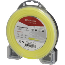 Žoliapjovės valas Ø 2,65 mm, 15 m, apvalus, geltonas, Kramp NL2715RKR