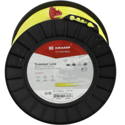 Žoliapjovės valas Ø 2,65 mm, 210 m, apvalus, geltonas, Kramp NL27210RKR