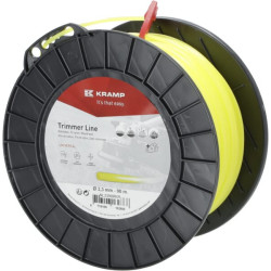 Žoliapjovės valas Ø 3,3 mm, 90 m, apvalus, geltonas, Kramp NL3390RKR
