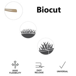 Žoliapjovės valas Ø2,0x15 m, apvalus Kramp Biocut Starch NL2015BIOKR
