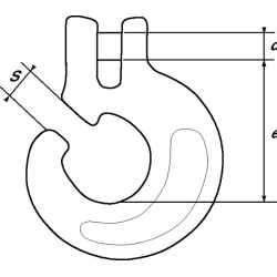 Kabliukas su kilpele G80 10 mm FW15054