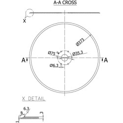 Gręžimo diskas 373x3,0 mm G13825091RN