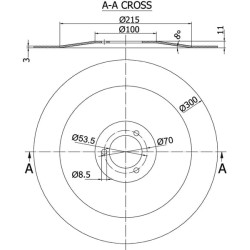 Paprastas diskas 300x3,0 mm 951498N
