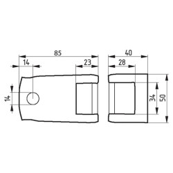 S dantų spaustukas 32x10mm rėmui 12x50mm cinkuotas 51101417000060C