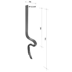 Pagalbinis dantis 40x10x470mm CP1010