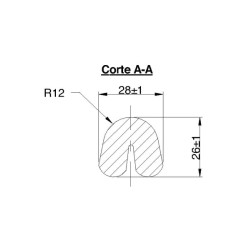 Spyruoklinis dantis 45x12x478mm be noragėlio CP45