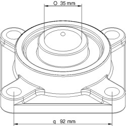 Flanšo guolis 35 mm 990200
