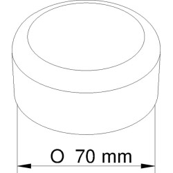 Plastikinis dulkių dangtelis 70 mm Evers 992023