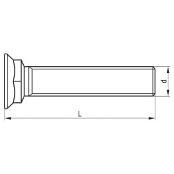 Plieninis varžtas plūgui 7/16" x 40 mm 50011140