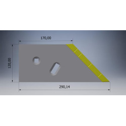 Dirvos purentuvo kultivatoriaus sparnas RH 217001402RCN