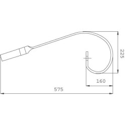 Vilkimo dantis kairysis 32x10x575mm be kaltelio CP901