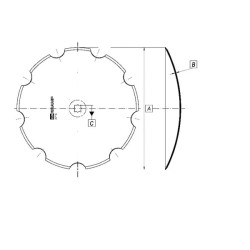 Įpjovos akėčių diskui 460x3,5 HD460132