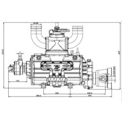 Vakuuminis siurblys 540 aps./min. 13520 l/min. su automatiniu tepimu ir balastu B.P. KPSB490MA100