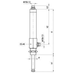 Hidraulinis cilindras, dvigubo veikimo, MZ 4"-5"-6" vožtuvui 6003055DW