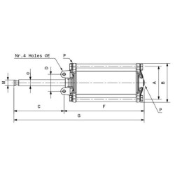 Pneumatinis cilindras 4" dvigubo veikimo RIV164100