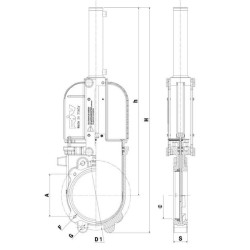 Peilinė sklendė 6" GLADIO hidraulinė RIV124150